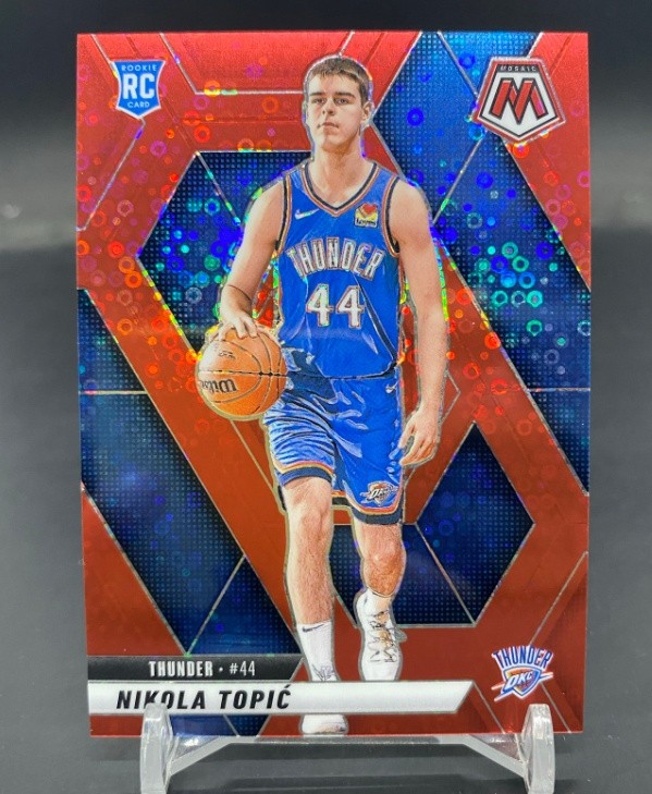 Nikola Topic 2024-25 Panini Mosaic Fast Break Red Disco Prizm 13/99 RC #242