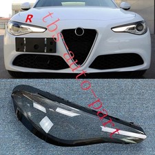 Right Side Headlight Lens Cover+Glue Fit For Alfa Romeo Giulia Sedan 2017-2023