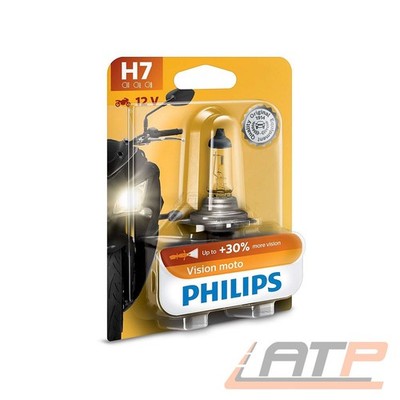 H7 PHILIPS LICHT MOTO VISION GLÜHLAMPE 55W 12V PX26d MOTORRAD LAMPE STK