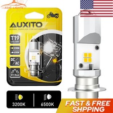 Faro LED AUXITO T19 P15D blanco ámbar se adapta a bombilla para moto