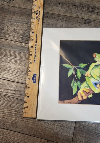Matted Frog Print B. Fairbanks Box 35 - Picture 3 of 4