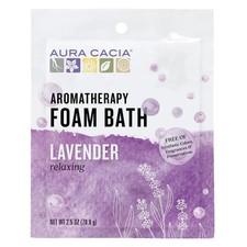 Aura Cacia Aromatherapy Foam Bath; RELAXING LAVENDER 2.5 oz