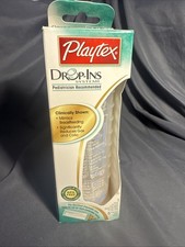 New Playtex Original Drop In Nurser Bottle Slow Natural Latch Latex Nipple Blue