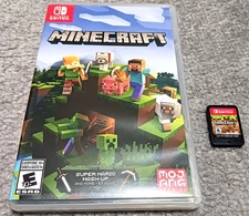 Nintendo Switch MINECRAFT with Super Mario Mashup & More Mojang NM in Case