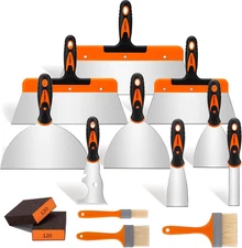 Putty Knife Set 14PCS Stainless Steel Scraper Tools for Drywall, Paint, Plaster