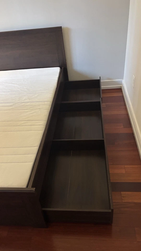 宜家 SONGESAND 大号床带四个储物盒 — 第 4/4 张图片