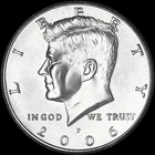 2006 P Kennedy Half Dollar Clad US Coin "Average Circulation"