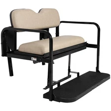 Rear Flip Seat Kit For EZGO RXV 2008-up Golf Cart w/ Stone Cushions
