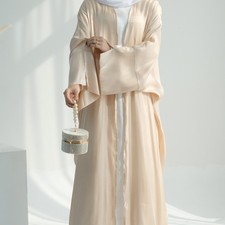 Dubai Modest Open Kaftan Cardigan Abaya Muslim Women Kimono Long Dress Plus Size
