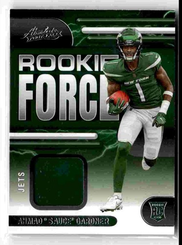 Ahmad 'Sauce' Gardner #RF-23 2022 Panini Absolute Rookie Force card