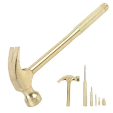 GreatNeck 19006 5-in-1 Hammer with Built-in Multitool Screwdriver Chrome