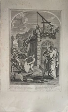 ENGRAVING 11 VIE DE SAINT BRUNO EUSTACHE LE SUEUR GRAVE BY FRANCOIS CHAVUEAU 1660
