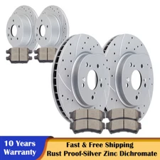 Front Rear Slotted Rotors and Brake Pads Brakes Kits for MKZ Mazda 6 Ford Fusion