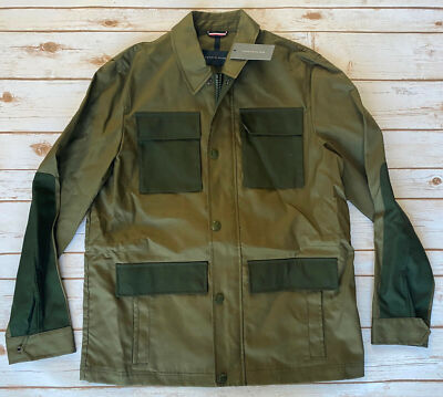 TOMMY HILFIGER SHOREWOOD FIELD JACKET OLIVE GREEN MENS LARGE NEW WITH TAGS $199