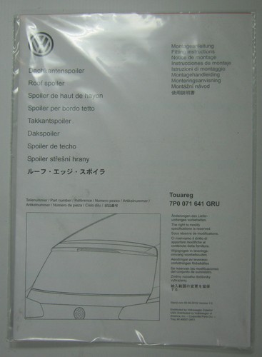 VW Touareg 7P Mk2 Rear Tailgate Spoiler GENUINE ACCESSORY 7P0071641 GRU - Bild 6 von 7