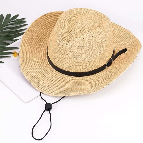 Women Summer Beach Hat Wide Brim Cap Large Sun Straw Floppy Folding Hat Outdoor - Picture 10 of 16