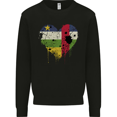 Love Flag Zentralafrikanische Republik Fußball Herren Sweatshirt Pullover