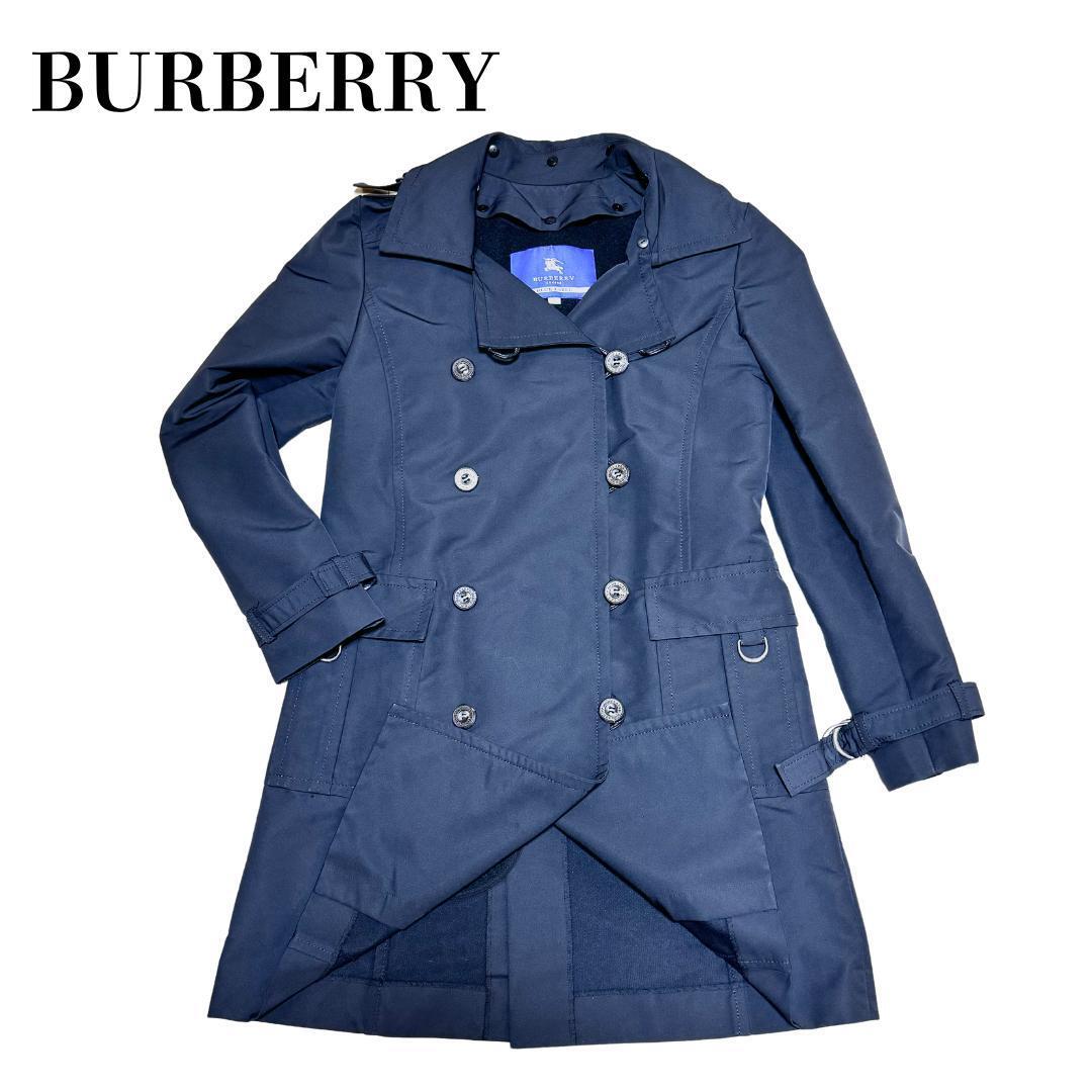 BURBERRY BLUE LABEL レザーコート 38 Burberry Blue Label Leather Jacket Size 38 (M) From Japan