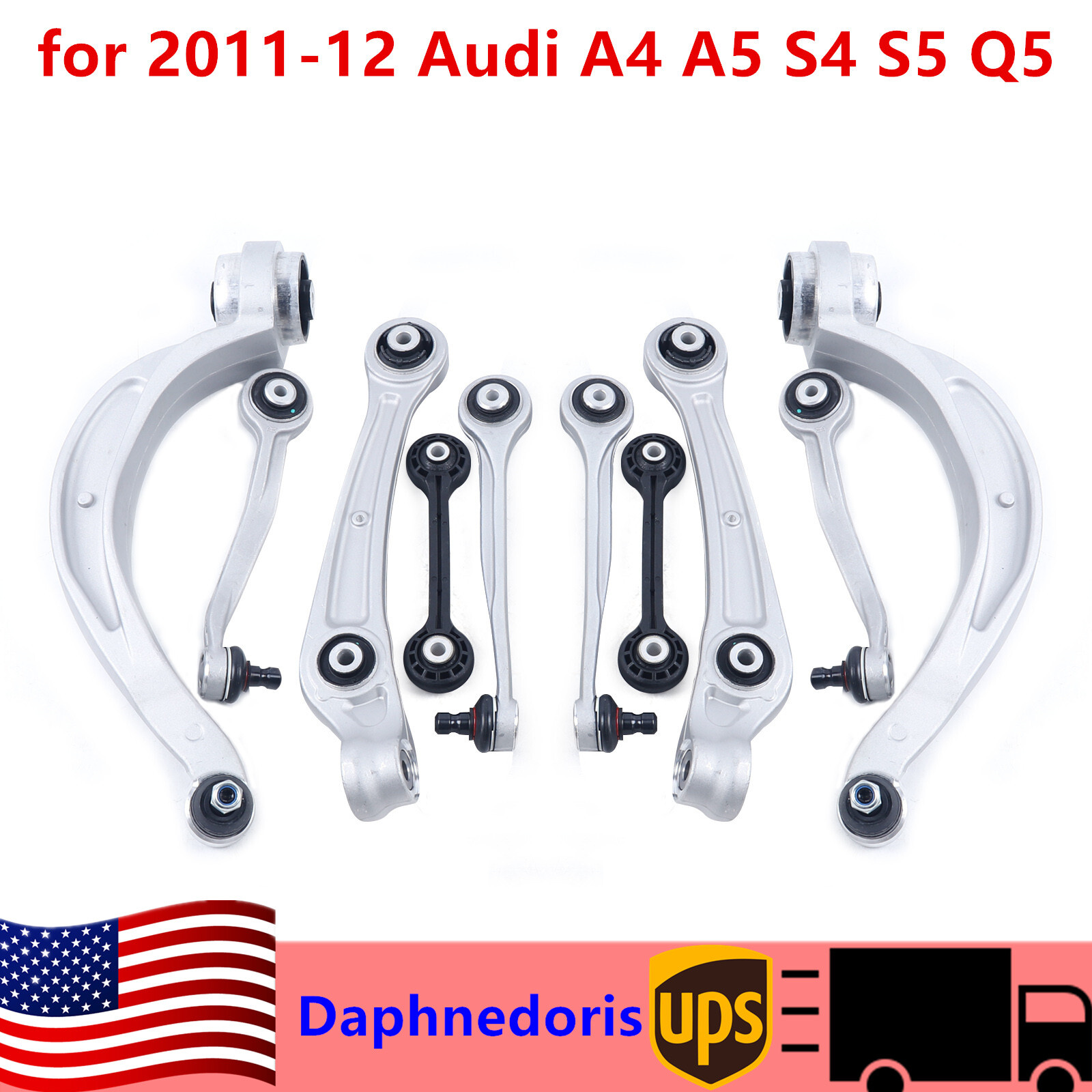 10×Suspension Kit Control Arms For 2011 2012 Audi A4 A5 S4 S5 Q5 Quattro