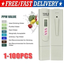 Handheld Water Quality Hardness Purity Digital LCD Meter 0-9990 PPM TDS TDS-3