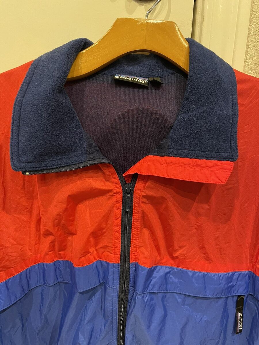 VTG 90s Patagonia Full Zip Light Jacket Nylon Red Blue Made VTG 90s Patagonia Full Zip Light Jacket Nylon Red Blue Made