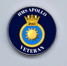 HMS Apollo Veteran Royal Navy RN Lapel Pin Badge Crest 25mm