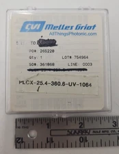 CVI Melles Griot Laser Optics Lens PLCX-25.4-360.6-UV-1064