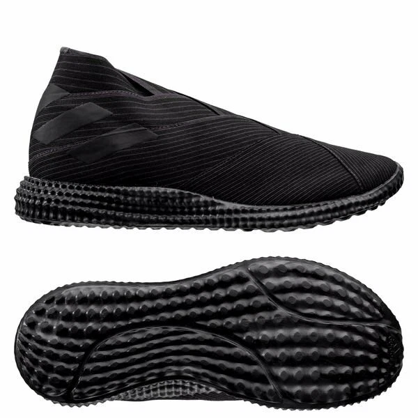 New Adidas Nemeziz 19.1 TR Training Soccer Shoes 9.5 Blackout Triple Black Gold