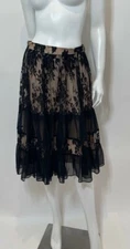 Zimmermann Lace Skirt in Black/Nude Size 2/M