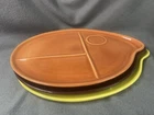 Red Wing Eva Zeisel Town & Country Divided Patio Supper Snack Plates Set Of 3!