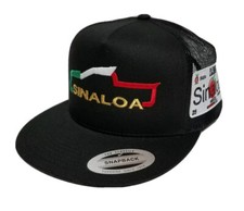SINALOA MEXICO HAT MESH TRUCKER BLACK SNAP BACK ADJUSTABL NEW