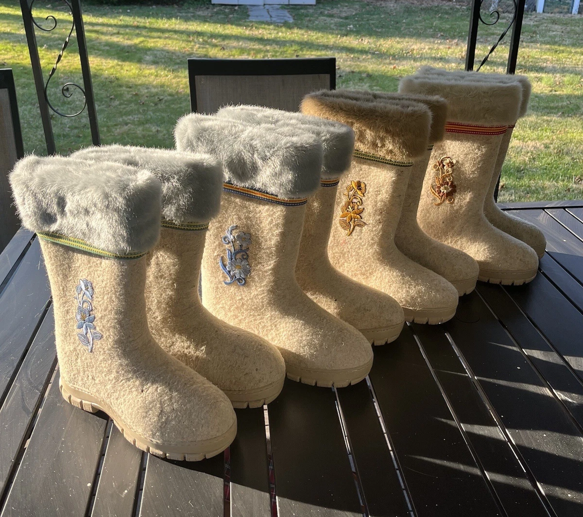 Felt Wool Boots Russian Valenki In Multiple Sizes eBay