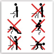 Gift Sticker : How To Piss Male Restroom Funny Correct Way Sarcastic