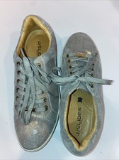 J/SLIDES NYC Women  s Noca Platform Sneakers Size 9 M Bronze Metallic Suede