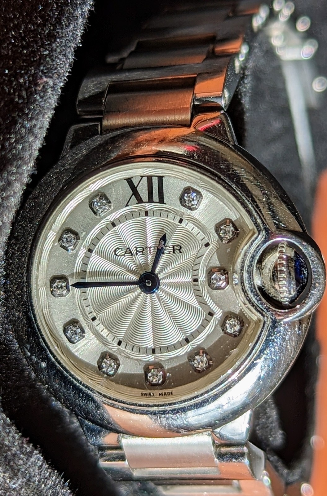 Cartier Ballon Bleu 28mm Silver Dial Ladies Watch WE902073-image