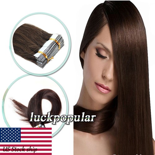 Super Cinta en Cabello Extensiones de Piel PU Trama Invisible Indian Remy 100% Cabello Humano - Imagen 22 de 92