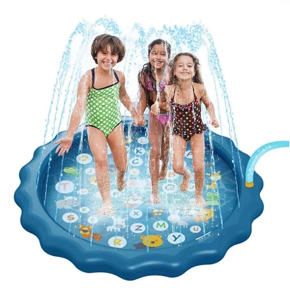 172cm Splash pad For Kids Sprinkler Water Play Mat Inflatable Spray Outdoor Pool - image 2 of 4