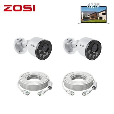ZOSI Wired PoE Wi-Fi Security Camera Add-on Audio Outdoor Smart Human Detection