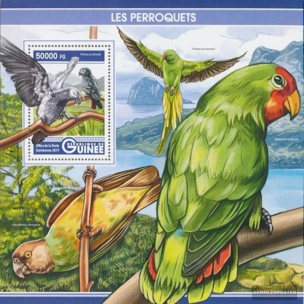 Guinea Block 2756 (kompl. Ausgabe) postfrisch 2017 Papageien - Bild 1 von 1
