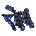Nylon Pneumatic 5 WAY Push-fit Hose inline Air-line Airline Quick Connector