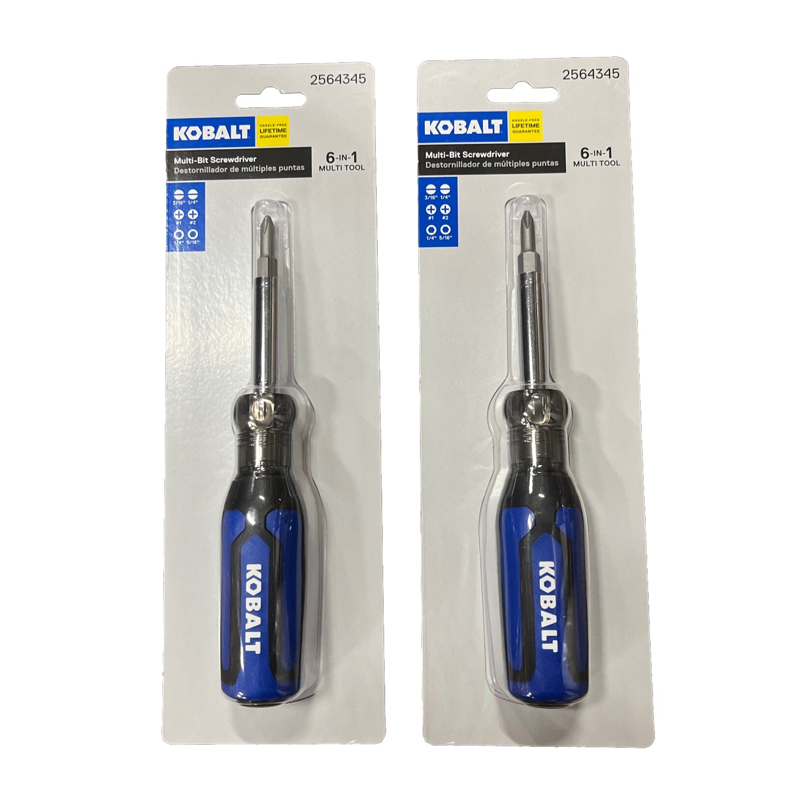 Kobalt 2564345 Multi-Bit Screwdriver 6-in-1 Multi Tool Set Pack