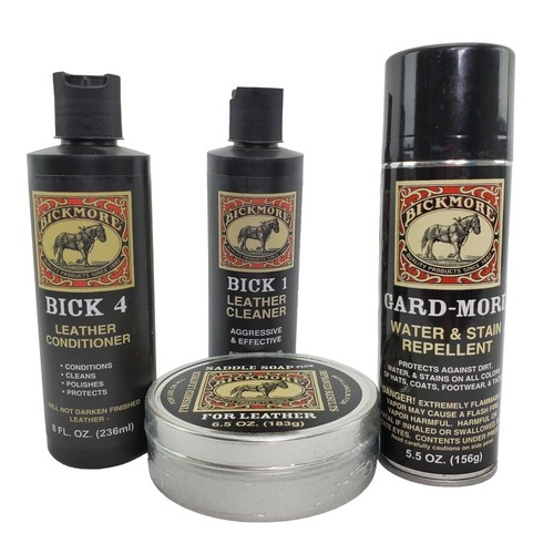 Bickmore Set Saddle Soap Leather Conditioner Cleaner Water & Stain