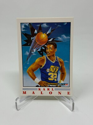 1991 Fleer Basketball Karl Malone Card #5