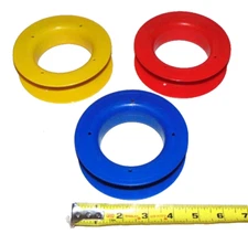 6 Wind on Rigged Fishing Lure Spool Shock Wind On Leader Rig Wheel Organizer Lot