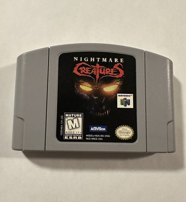 Nightmare Creatures (Nintendo 64, 1998) Authentic Tested Video Game Cartridge
