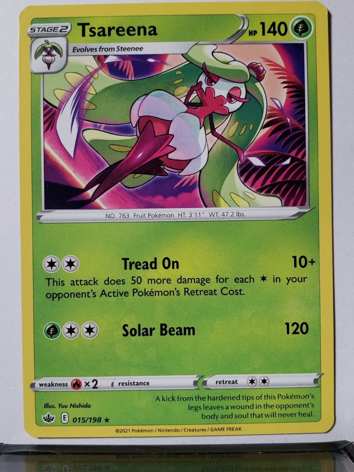 Tsareena 015/198 LP - B1G1F - RARE Chilling Reign Pokemon Card $2 Flat Shipping