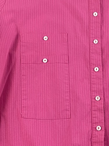 IC By CONNIE K Size Medium Stretch Hot Pink Wearable Art Blouse Shirt Top EXC - Picture 6 of 18