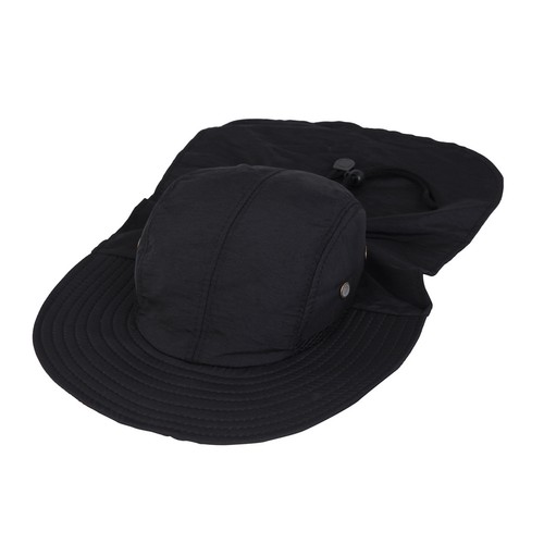 Cotton Foldable Lightweight Outdoor Fishing Hunting Safari Sun Hat w/ Back Flap - Picture 4 of 17