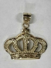 10K SOLID YELLOW GOLD KING'S CROWN PENDENT