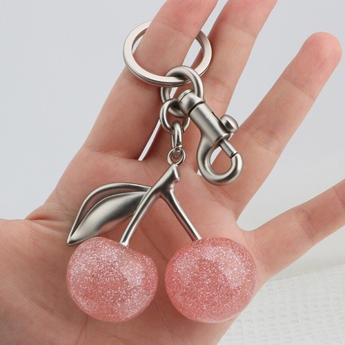 Stylish Crystal Cherrys Key Holder Alloy Car Key Decoration for Trendsetters - Photo 5/8
